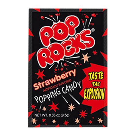 Pop Rocks Crackling Popping Candy Strawberry Flavour 9g Packet