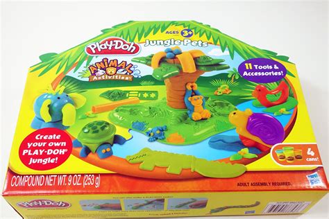 Play Doh Jungle Pets Playset Unboxing Elephant Turtle Monkey Snail Bird