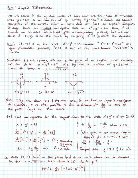 Implicit Differentiation Math Studocu