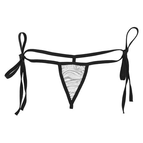 Womens Sheer Micro Mini Lingerie Set Halter Self Tie Bra Top With G String Thong Ebay