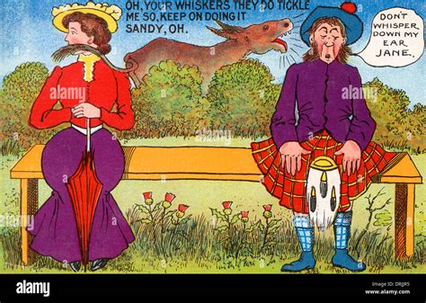 Ridiculous Scottish Comic Postcard Stock Photo Alamy