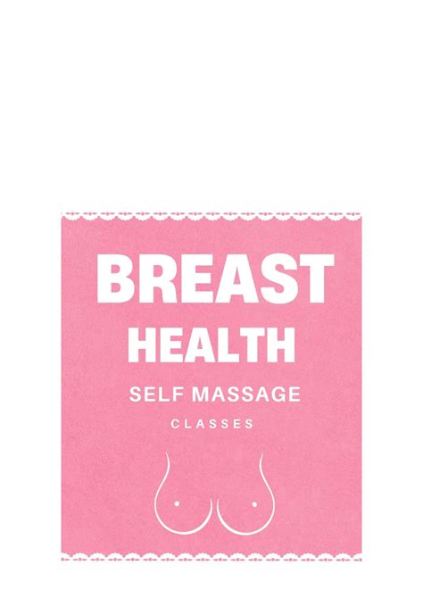 Breast Health Self Massage Classes