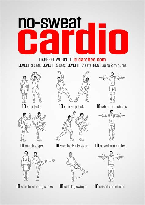 No Sweat Cardio Workout Sweat Workout Cardio Workout Cardio Workout At Home