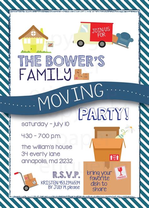 Going Away Party Moving Party Invitation Virtual Packing Etsy
