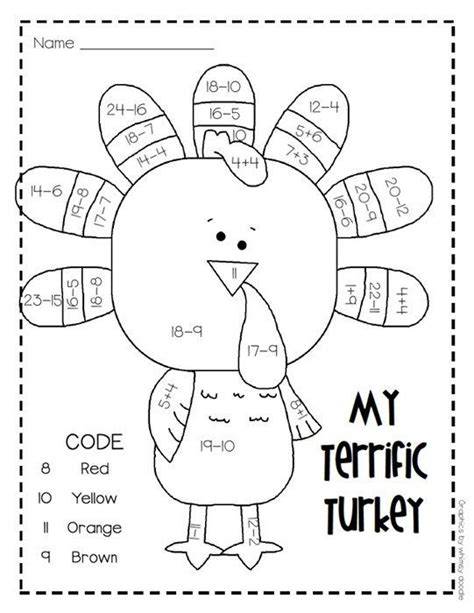 how cute is this free turkey themed math worksheet from lory evans over at lory s 2nd grade page