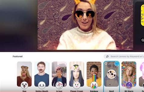 Snapchat Avec Snap Camera Vous Pouvez Aussi Utiliser Des Filtres Sur Votre Ordinateur