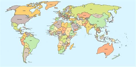 Top Imagen Mapa Planisferio Del Mundo Con Nombres Viaterra Mx