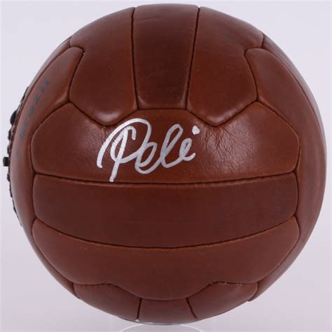 Pele Signed 1958 World Cup Final Replica Soccer Ball Psa Coa