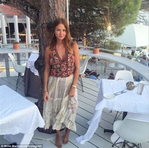 Millie Mackintosh Flaunts Her Perky Assets In A Series Of Skimpy Bikinis In Greece Daily Mail