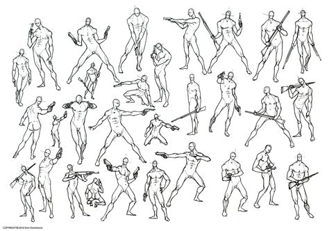 Sketch Figure Drawing Male Poses Coloring Pages