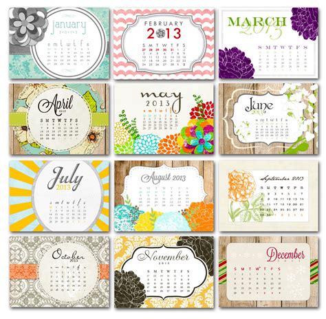Pretty Calendars For Your Desk And Office Space Handmade Decor The