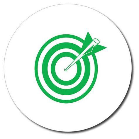 Arrow And Target Stamper Personalised 25mm Green Ink