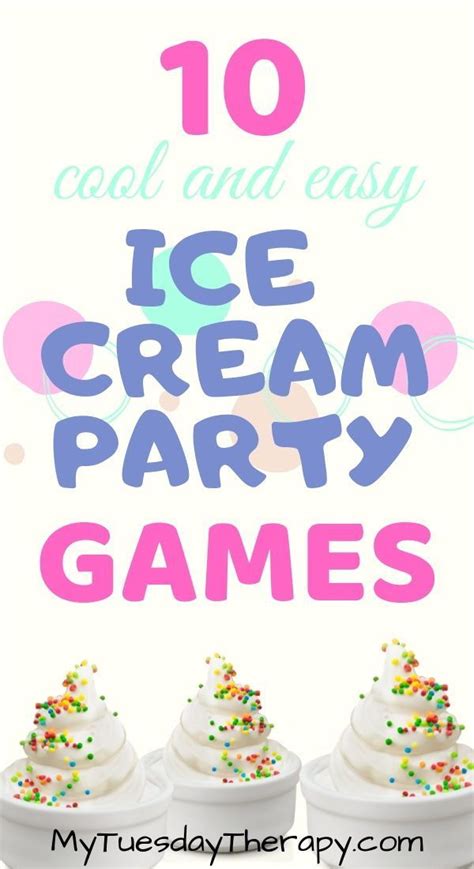 Ice Cream Party Games With Text Overlay