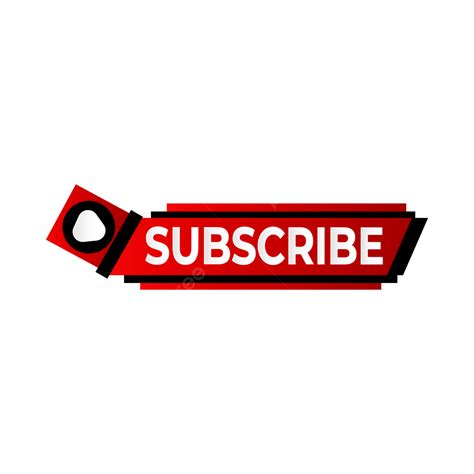 Red And Black Subscribe Button For Social Media Channel Free Vector