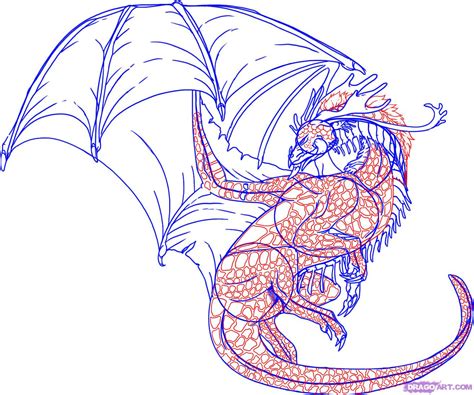 A present for just for the. How to Draw a Cool Dragon, Step by Step, Dragons, Draw a ...