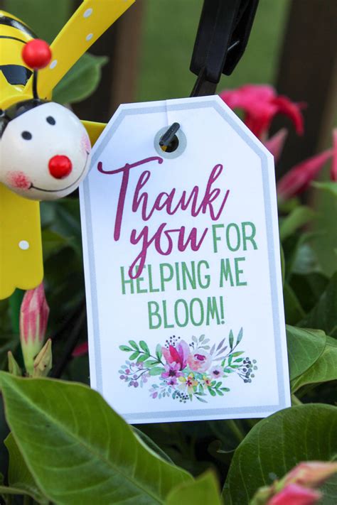 Thank You For Helping Me Bloom Teacher T Free Printable Baking You