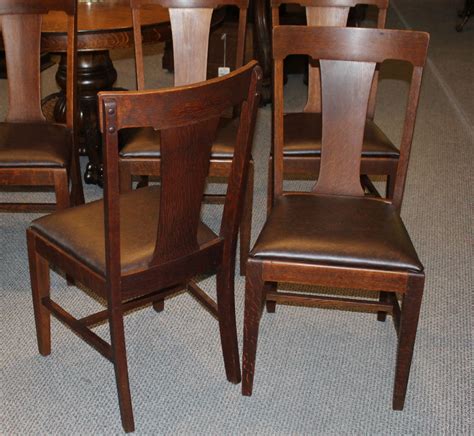 Bargain Johns Antiques Antique Mission Style Set Of Six Matching Oak