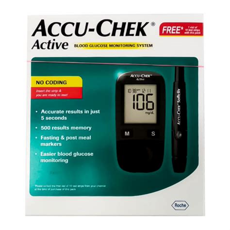 Buy Accu Chek Active Blood Glucose Meter With Free Strips Online In