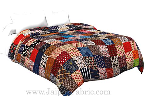 Patchwork Soft Designer Double Bed Multicolor Multi
