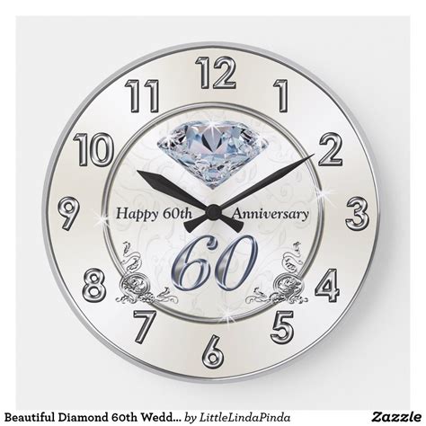 Beautiful Diamond Th Wedding Anniversary Clocks Happy Th