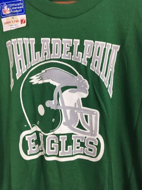 Vintage Philadelphia Eagles T Shirt Green Size Xl Usa Made Logo 7 Inc