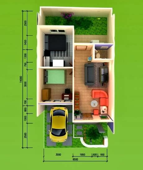 Denah rumah 3 kamar ukuran 7x9 memang cukup minimalis dan sederhana untuk keluarga kecil anda, tetapi memiliki desain yang unik. Gambar Desain Rumah Ukuran 7x12 Meter 2 Lantai - Contoh Sur