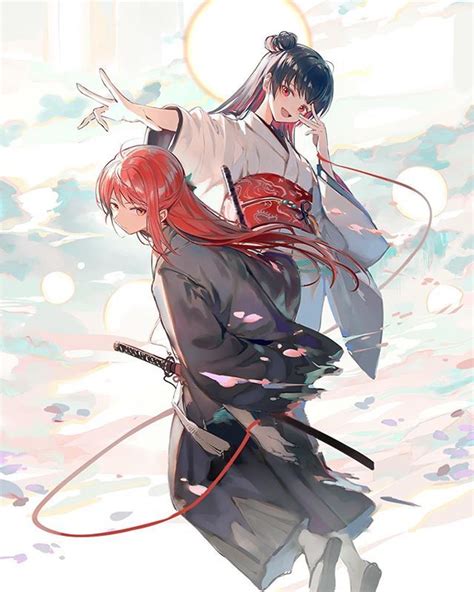 Anime Girl Kimono Sword