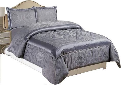 Ntradehouse 3 Piece Jacquard Quilted Bedspread Comforter Set Includes 1