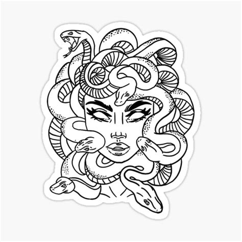 Medusa Sticker For Sale By Aestheticni Redbubble