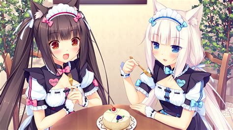 Animalears Cake Catgirl Chocolasayori Food Gamecg Longhair