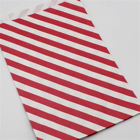 Red Striped T Bags 6 14x9 14 Qty 10 Red Etsy