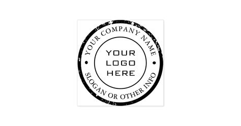 Create Your Own Custom Business Logo Rubber Stamp Zazzle