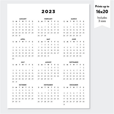Minimalist 2023 Calendar Aesthetic Calendar 2023 Pastel Etsy All In