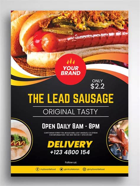 A Flyer For A Hot Dog Restaurant