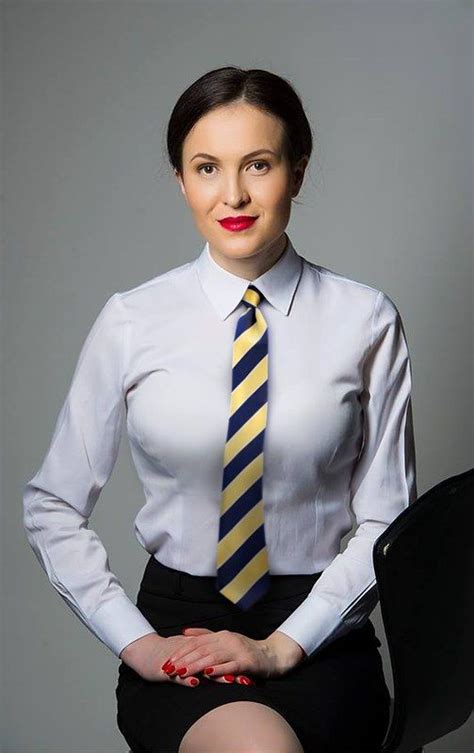 Pin On Women In Shirts And Ties