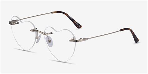 Amore Heart Silver Glasses For Women Eyebuydirect