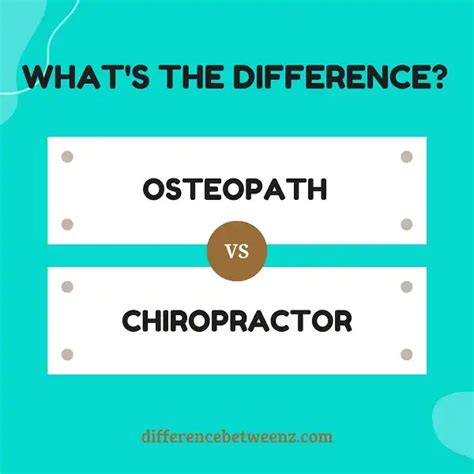 Difference Between Osteopath And Chiropractor Difference Betweenz