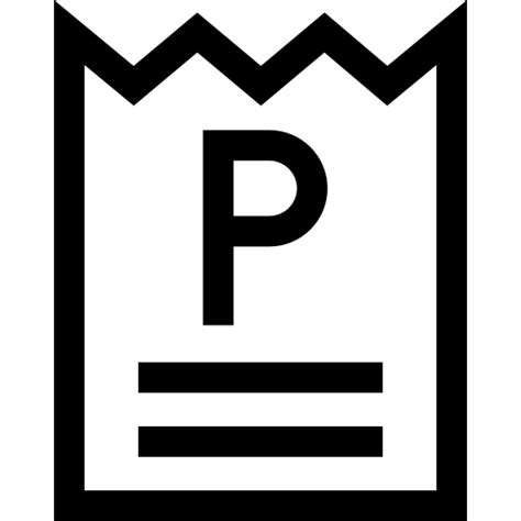 Parking Ticket Basic Straight Lineal Icon
