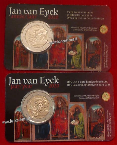 Belgium 2 Euro Comm 2020 Coincard Jan Van Eyck Dutch And French Version
