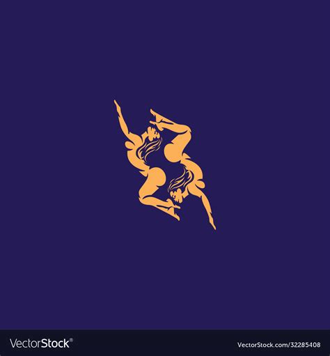 Silhouette Sexy Girl Logo Royalty Free Vector Image