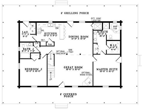 New One Story Two Bedroom House Plans New Home Plans Design