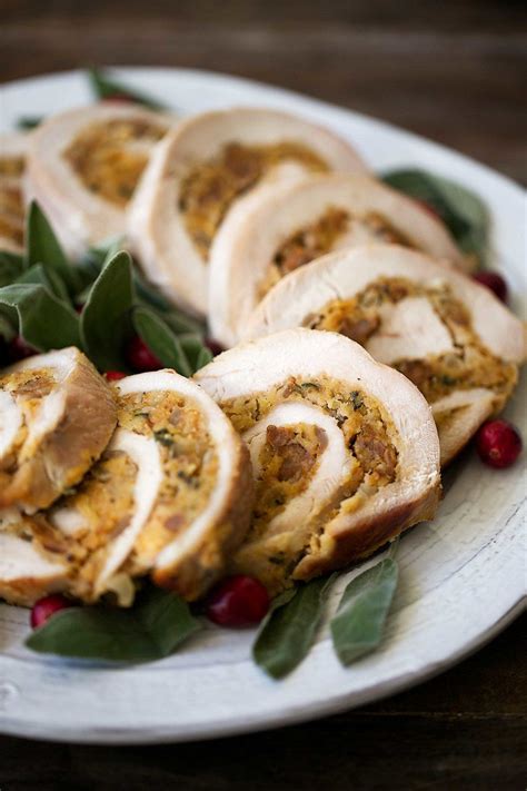 Turkey Roulades With Sausage Cornbread Stuffing Recipe How To Cook