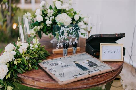 Rustic Elegance Guestbook Table With Custom Guest Book Frame In 2020