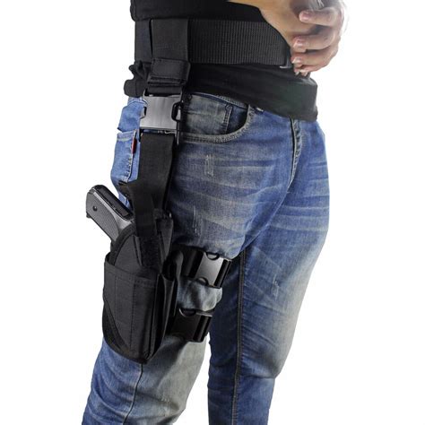 Us Tactical Drop Leg Holster Adjustable Right Hand Thigh Pistol Gun