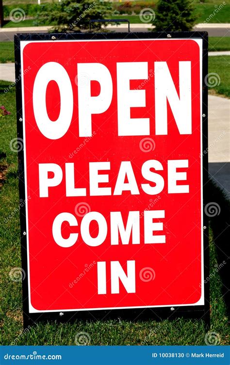 Open House Please Come In Sign Royalty Free Stock Image