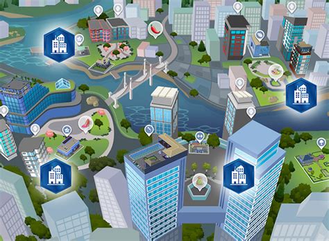 The Sims 4 City Living Simfans San Myshuno Interactive Map Simsvip