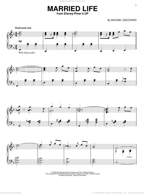 I am slowly updating them to sibelius scorch format. Giacchino - Married Life (from Up), (intermediate) sheet ...