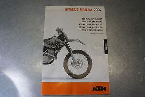 Ktm Xc Xc F Xc W Exc Exc F Racing Original Owner S Manual Catalog Ebay