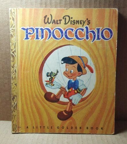 Vintage 1948 Walt Disneys Pinocchio Little Golden Book H 3 3782993038