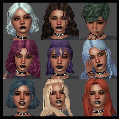 Sims 4 Maxis Match — Cursedbats Recolors Clumsy Alien Hairs 18